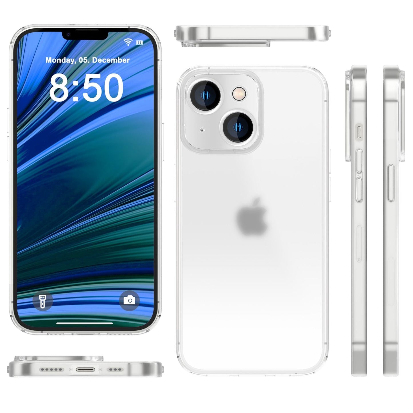 NALIA Ultra Slim Hardcase für iPhone 14 Plus – Matt-Transparent & 0.3mm Dünn – PHANTOM (Hauchdünnes Cover & Kamera-Vollschutz) – Marke aus Berlin