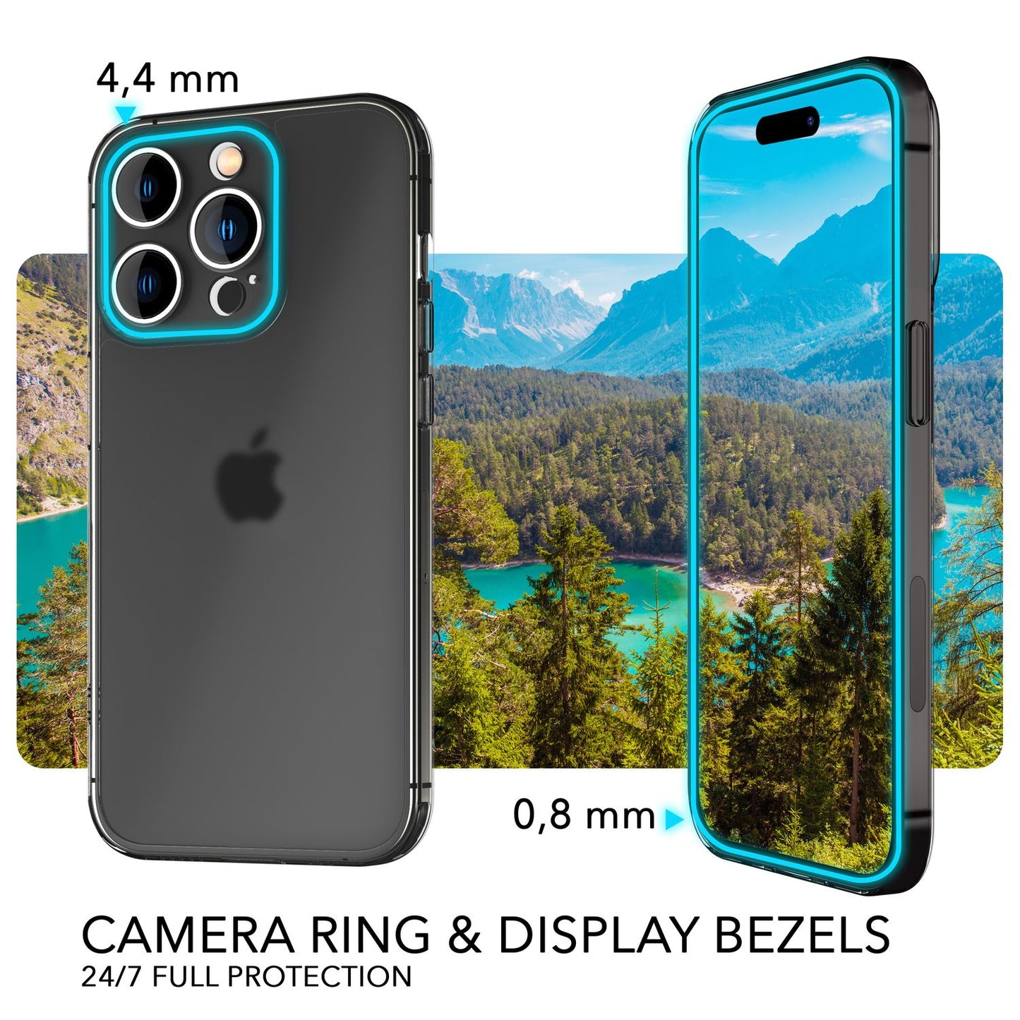 NALIA Ultra Slim Hardcase für iPhone 14 Pro – Matt-Transparent & 0.3mm Dünn – PHANTOM (Hauchdünnes Cover & Kamera-Vollschutz) – Marke aus Berlin