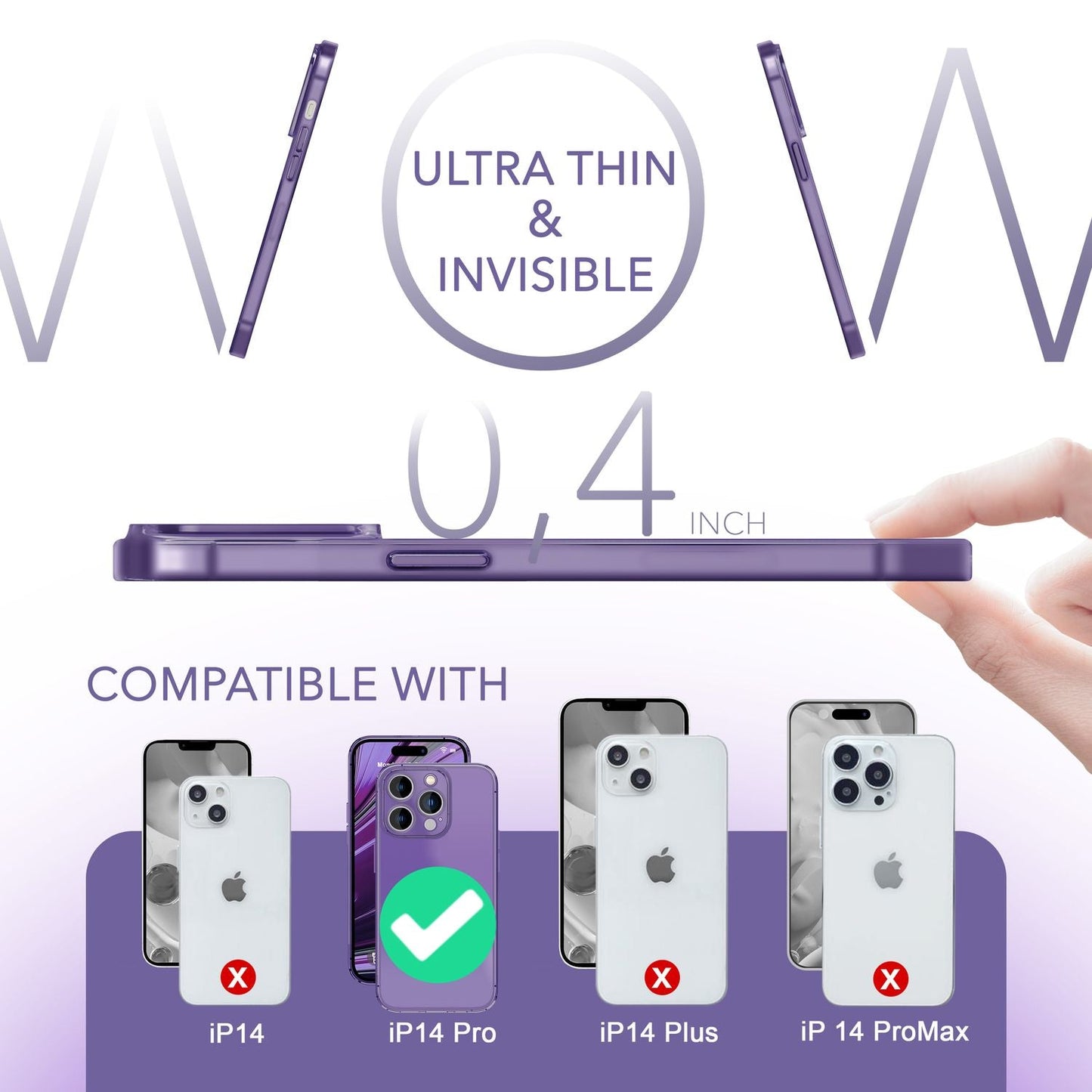 NALIA Ultra Slim Hardcase für iPhone 14 Pro – Matt-Transparent & 0.3mm Dünn – PHANTOM (Hauchdünnes Cover & Kamera-Vollschutz) – Marke aus Berlin