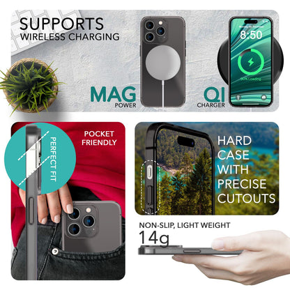 NALIA Ultra Slim Hardcase für iPhone 14 Pro – Matt-Transparent & 0.3mm Dünn – PHANTOM (Hauchdünnes Cover & Kamera-Vollschutz) – Marke aus Berlin