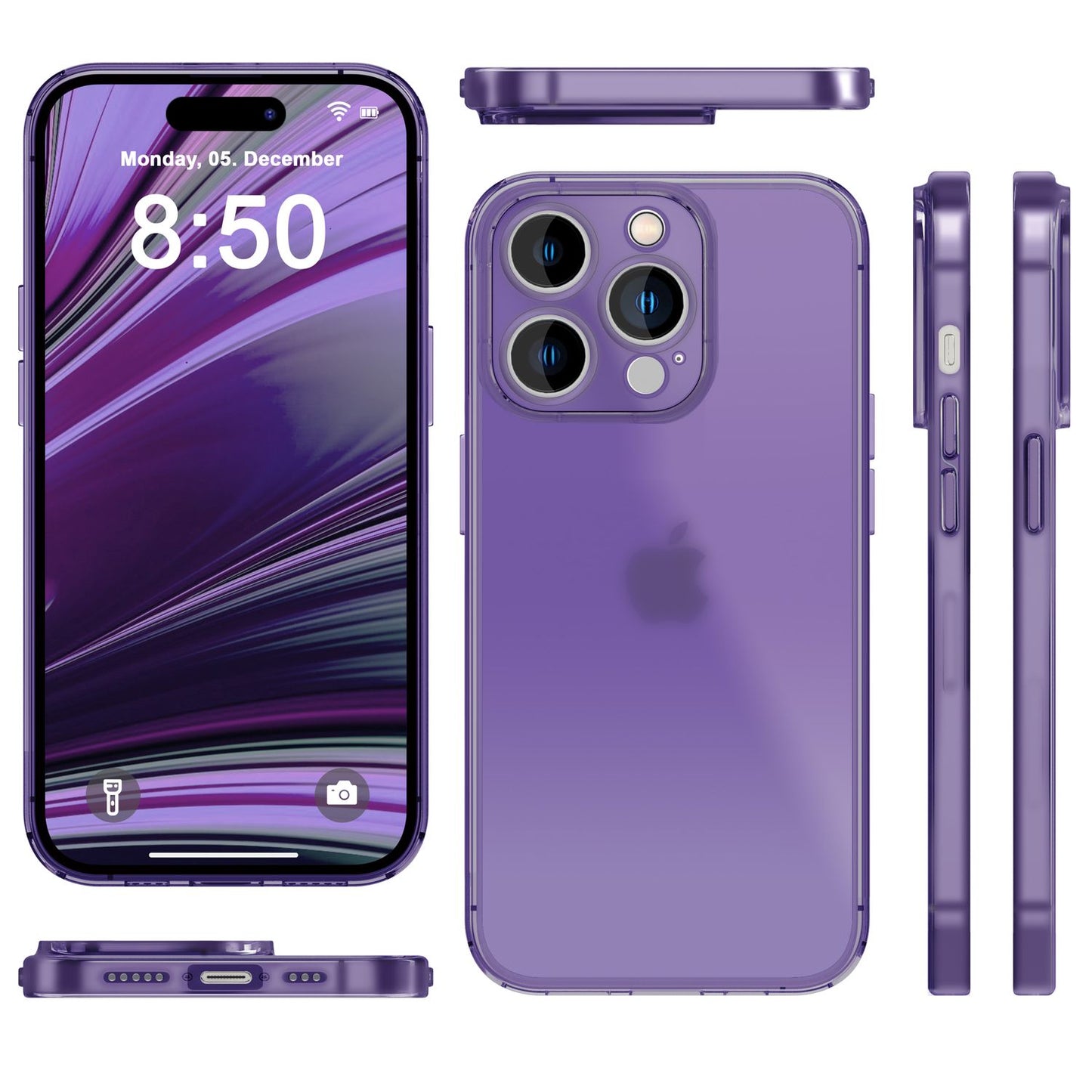 NALIA Ultra Slim Hardcase für iPhone 14 Pro – Matt-Transparent & 0.3mm Dünn – PHANTOM (Hauchdünnes Cover & Kamera-Vollschutz) – Marke aus Berlin
