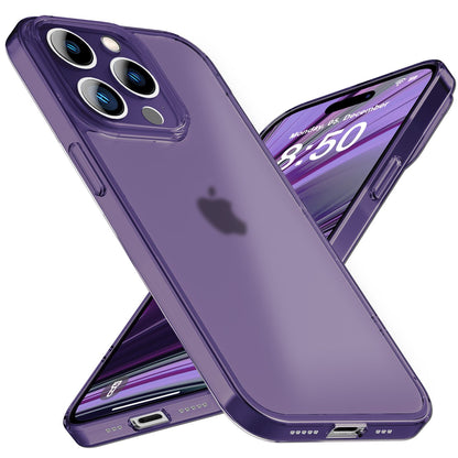 NALIA Ultra Slim Hardcase für iPhone 14 Pro Max – Matt-Transparent & 0.3mm Dünn – PHANTOM (Hauchdünnes Cover & Kamera-Vollschutz) – Marke aus Berlin