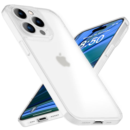 NALIA Ultra Slim Hardcase für iPhone 14 Pro Max – Matt-Transparent & 0.3mm Dünn – PHANTOM (Hauchdünnes Cover & Kamera-Vollschutz) – Marke aus Berlin
