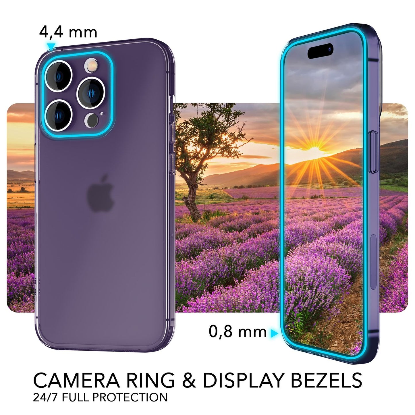 NALIA Ultra Slim Hardcase für iPhone 14 Pro Max – Matt-Transparent & 0.3mm Dünn – PHANTOM (Hauchdünnes Cover & Kamera-Vollschutz) – Marke aus Berlin