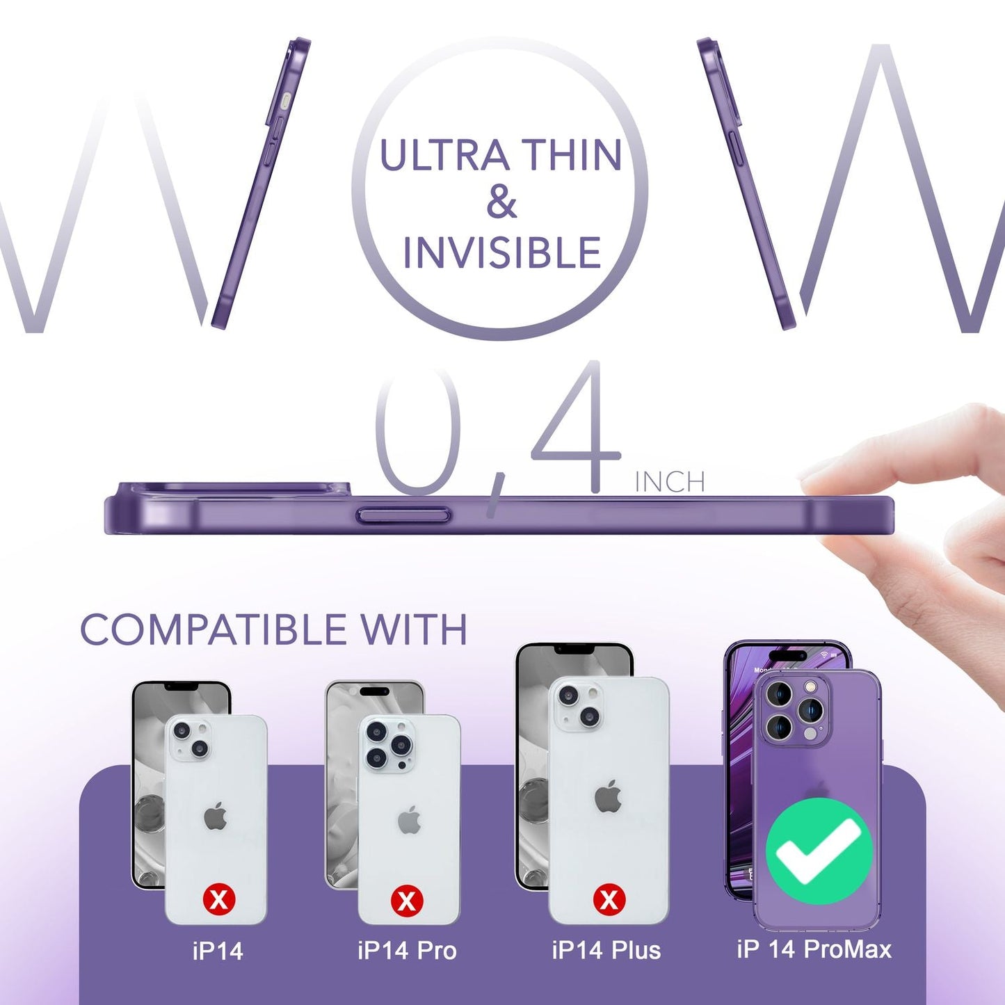 NALIA Ultra Slim Hardcase für iPhone 14 Pro Max – Matt-Transparent & 0.3mm Dünn – PHANTOM (Hauchdünnes Cover & Kamera-Vollschutz) – Marke aus Berlin