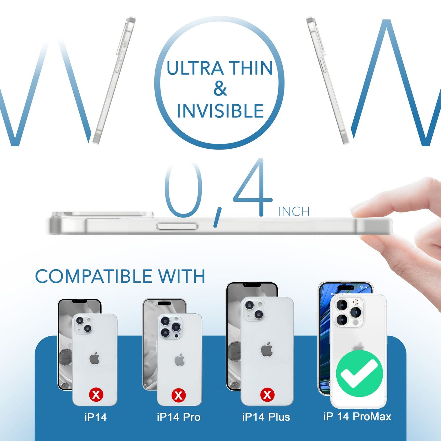 NALIA Ultra Slim Hardcase für iPhone 14 Pro Max – Matt-Transparent & 0.3mm Dünn – PHANTOM (Hauchdünnes Cover & Kamera-Vollschutz) – Marke aus Berlin