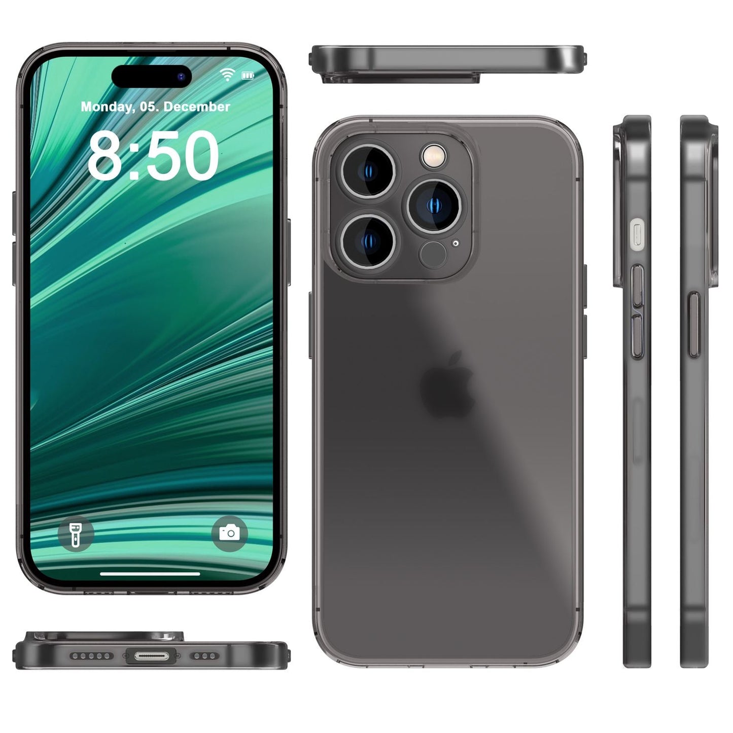 NALIA Ultra Slim Hardcase für iPhone 14 Pro Max – Matt-Transparent & 0.3mm Dünn – PHANTOM (Hauchdünnes Cover & Kamera-Vollschutz) – Marke aus Berlin