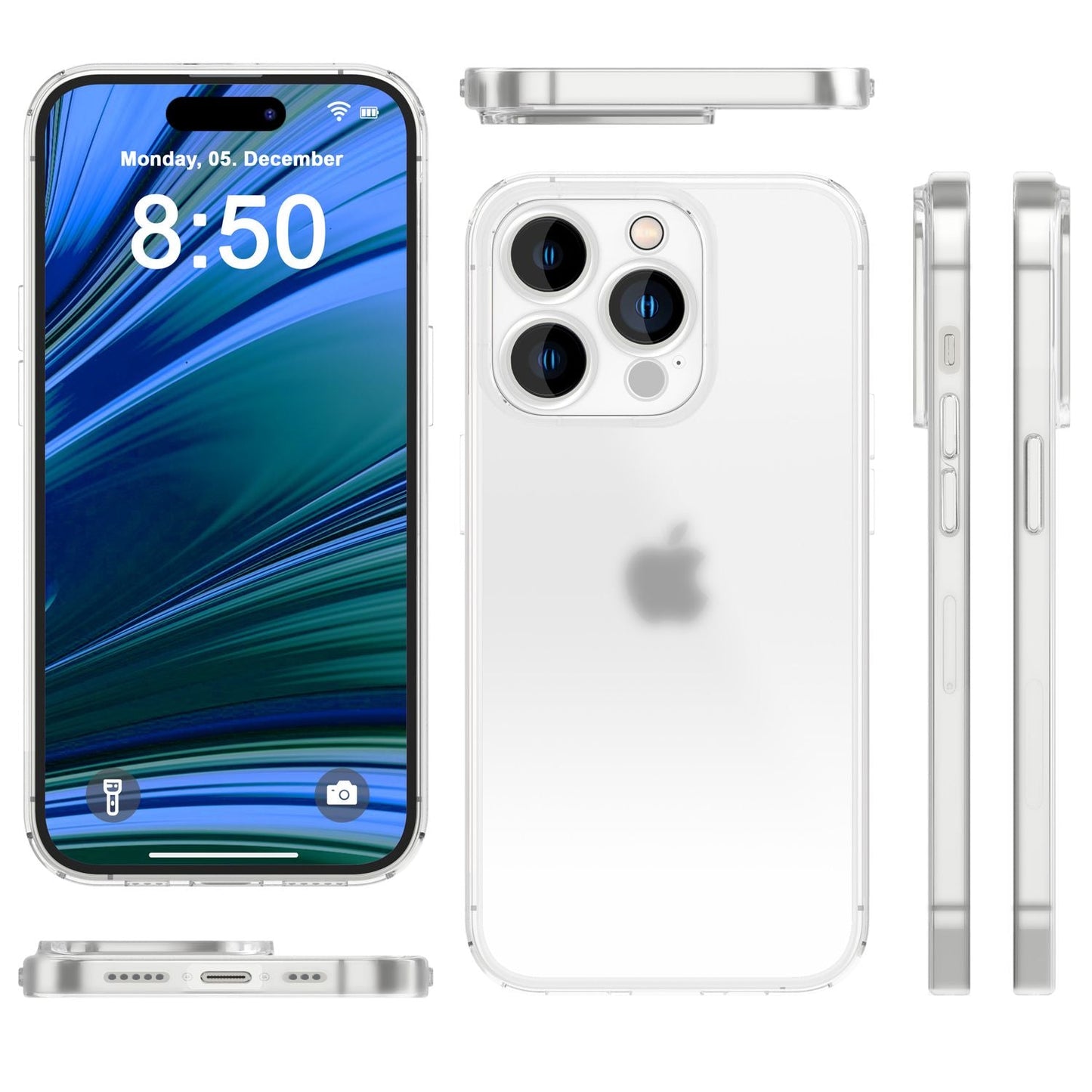 NALIA Ultra Slim Hardcase für iPhone 14 Pro Max – Matt-Transparent & 0.3mm Dünn – PHANTOM (Hauchdünnes Cover & Kamera-Vollschutz) – Marke aus Berlin
