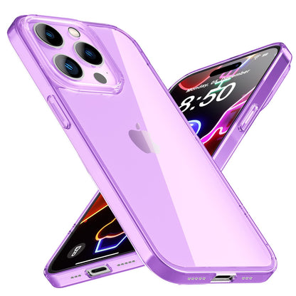 NALIA Neon Silikonhülle für iPhone 14 Pro – Knallige Signal-Farbe & Linsenschutz – VIBE (Transparentes Case) – Marke aus Berlin