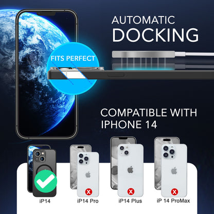 NALIA Set [3-in-1] MagPower Schutzhülle & 2x Schutzglas kompatibel mit iPhone 14 Hülle [kompatibel mit MagSafe], Halb-Transparent Matt Anti-Gelb, Harte Rückseite & Silikon-Rahmen Schwarz, Handycover