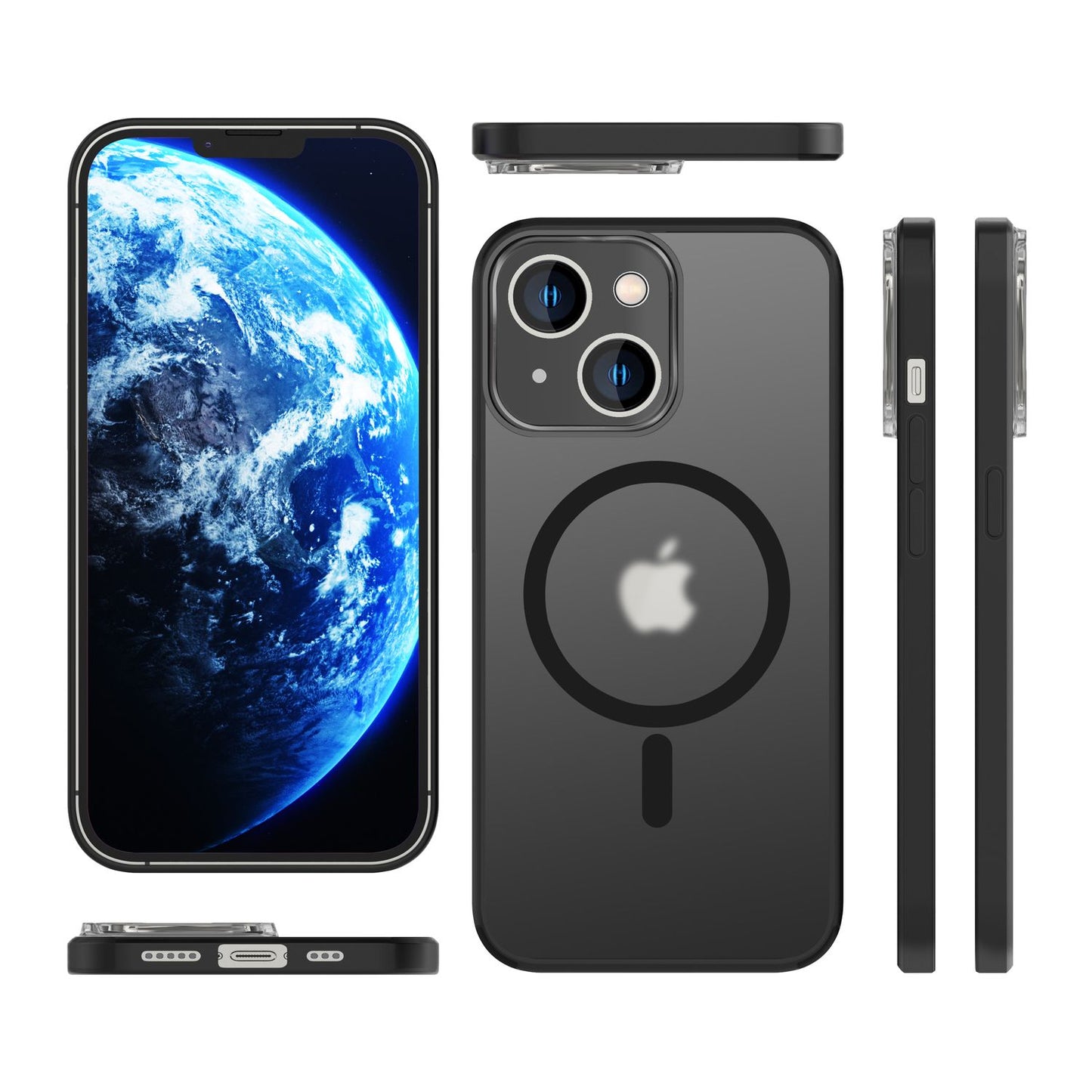 NALIA Magnet-Case für iPhone 14 Plus – Matt-Transparent & MagSafe Kompatibel – MATTEX (Rutschfest, Stoßfest & Anti-Fingerabdruck) – Marke aus Berlin