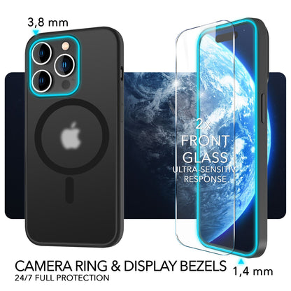 NALIA Magnet-Case für iPhone 14 Pro – Matt-Transparent & MagSafe Kompatibel – MATTEX (Rutschfest, Stoßfest & Anti-Fingerabdruck) – Marke aus Berlin