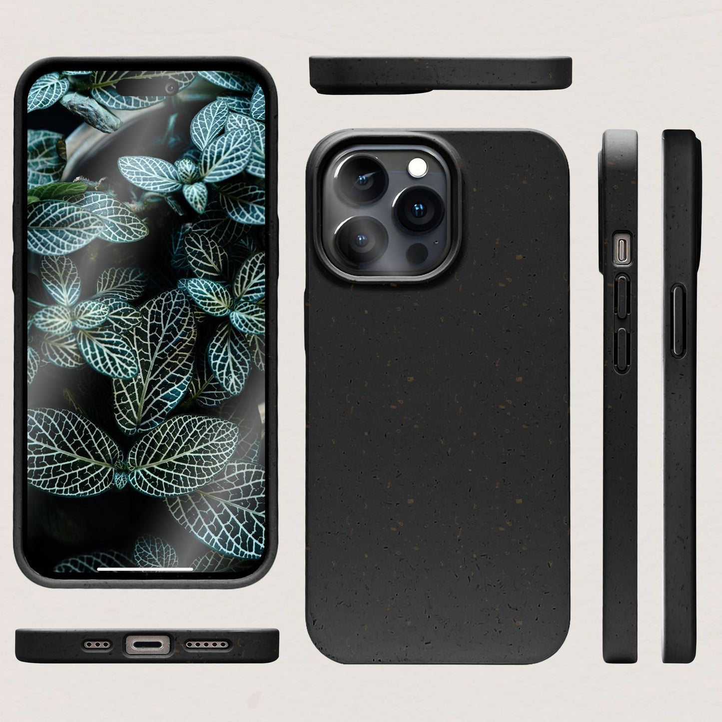 NALIA Handyhülle für iPhone 14 Pro – MagSafe kompatibel & Weizenstroh-Mix – ECOFIT (Pflanzenbasiert, Rutschfest & Matt) – Marke aus Berlin