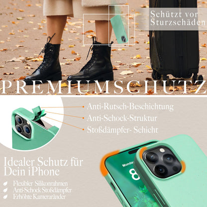 NALIA Handyhülle für iPhone 14 Pro Max – MagSafe kompatibel & Weizenstroh-Mix – ECOFIT (Pflanzenbasiert, Rutschfest & Matt) – Marke aus Berlin