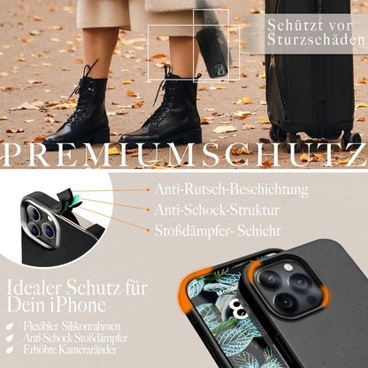 NALIA Handyhülle für iPhone 14 Pro Max – MagSafe kompatibel & Weizenstroh-Mix – ECOFIT (Pflanzenbasiert, Rutschfest & Matt) – Marke aus Berlin
