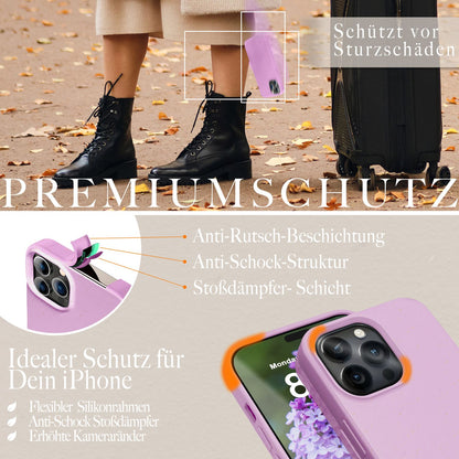NALIA Handyhülle für iPhone 14 Pro Max – MagSafe kompatibel & Weizenstroh-Mix – ECOFIT (Pflanzenbasiert, Rutschfest & Matt) – Marke aus Berlin