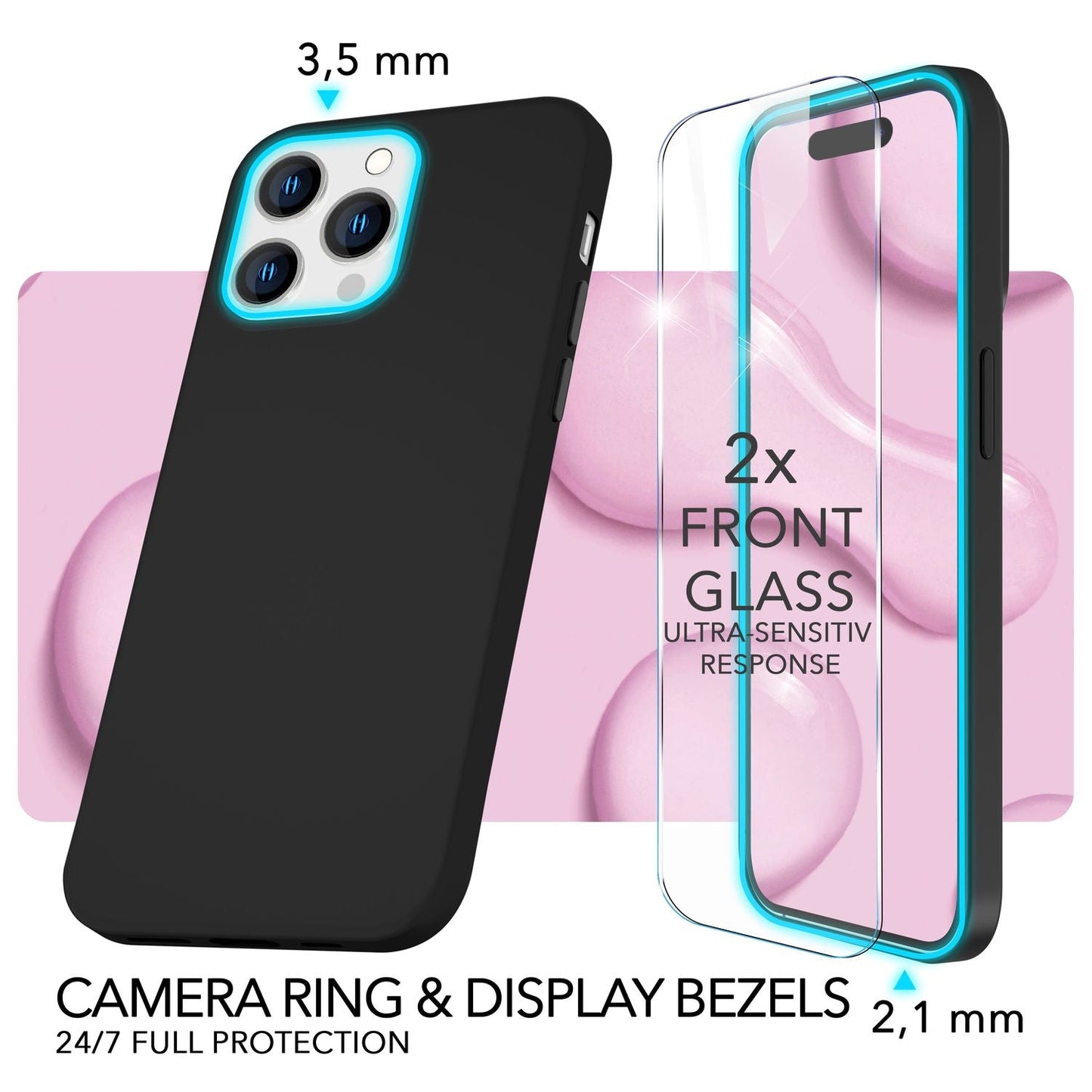 NALIA Magnet Silikonhülle für iPhone 14 Pro – MagSafe kompatibel & Liquid Silicone – SLIQ (Soft-Touch Schutz & Mikrofaser Innen) – Marke aus Berlin