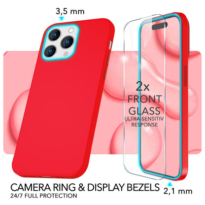 NALIA Magnet Silikonhülle für iPhone 14 Pro – MagSafe kompatibel & Liquid Silicone – SLIQ (Soft-Touch Schutz & Mikrofaser Innen) – Marke aus Berlin