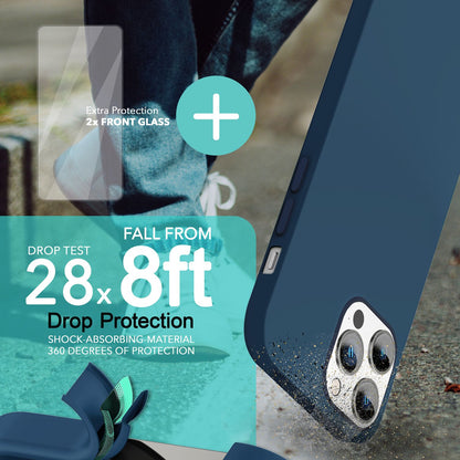 NALIA Magnet Silikonhülle für iPhone 14 Pro – MagSafe kompatibel & Liquid Silicone – SLIQ (Soft-Touch Schutz & Mikrofaser Innen) – Marke aus Berlin