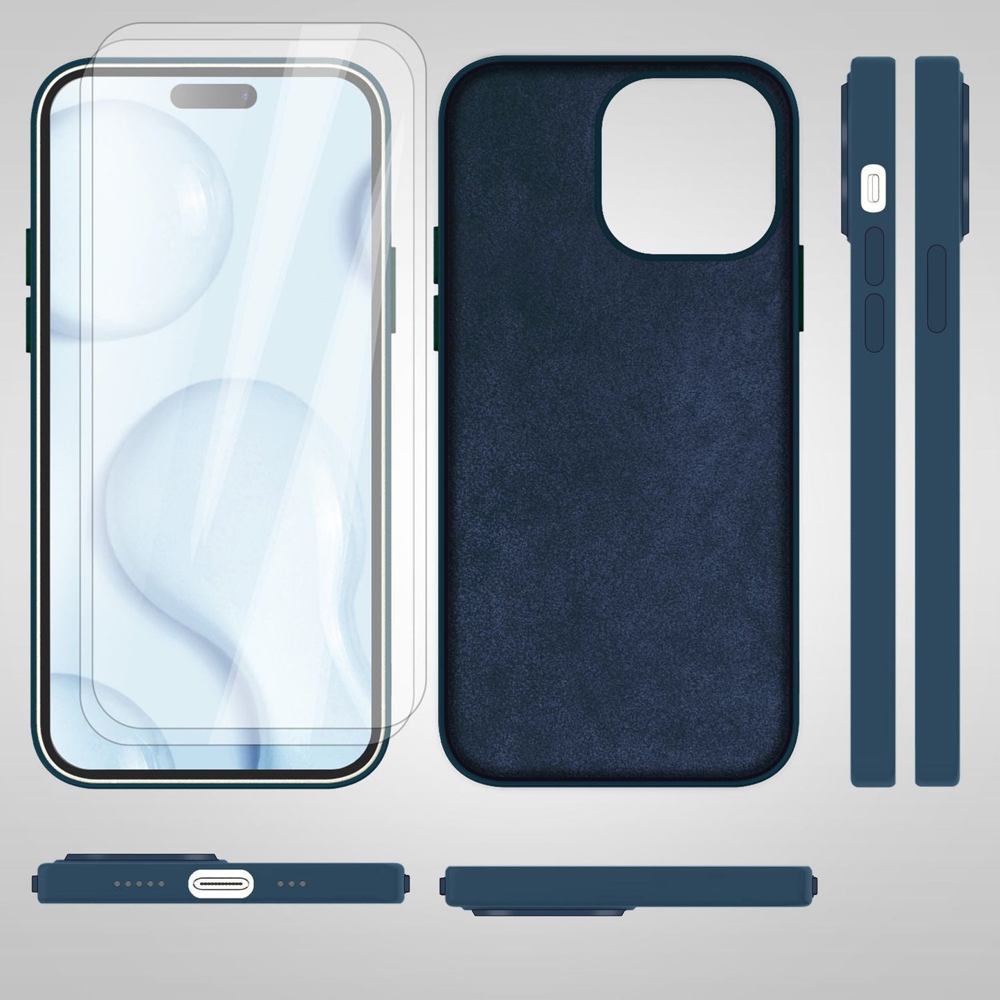 NALIA Magnet Silikonhülle für iPhone 14 Pro – MagSafe kompatibel & Liquid Silicone – SLIQ (Soft-Touch Schutz & Mikrofaser Innen) – Marke aus Berlin