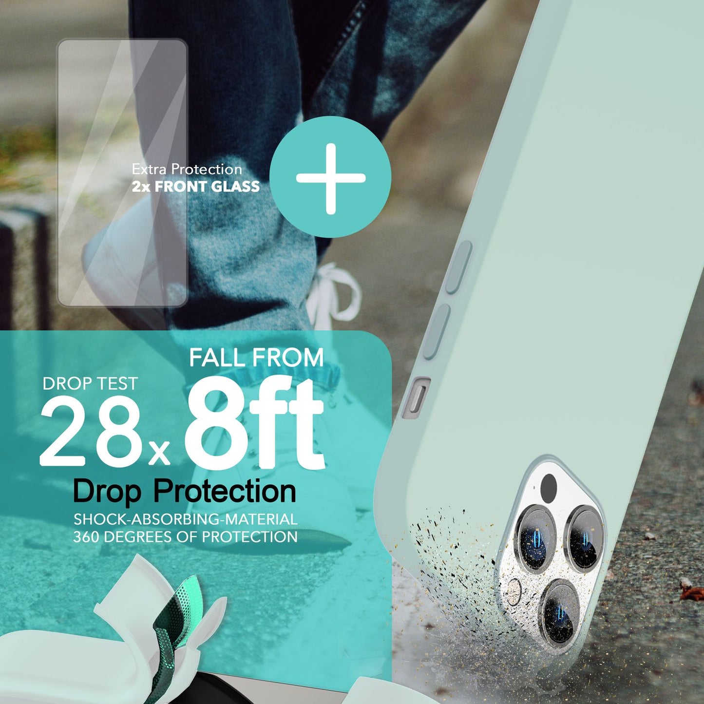 NALIA Magnet Silikonhülle für iPhone 14 Pro – MagSafe kompatibel & Liquid Silicone – SLIQ (Soft-Touch Schutz & Mikrofaser Innen) – Marke aus Berlin