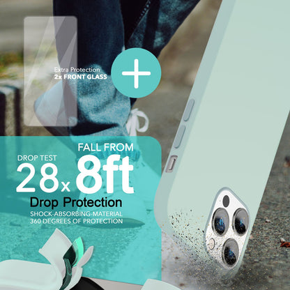 NALIA Magnet Silikonhülle für iPhone 14 Pro – MagSafe kompatibel & Liquid Silicone – SLIQ (Soft-Touch Schutz & Mikrofaser Innen) – Marke aus Berlin