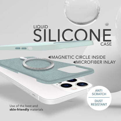 NALIA Magnet Silikonhülle für iPhone 14 Pro – MagSafe kompatibel & Liquid Silicone – SLIQ (Soft-Touch Schutz & Mikrofaser Innen) – Marke aus Berlin