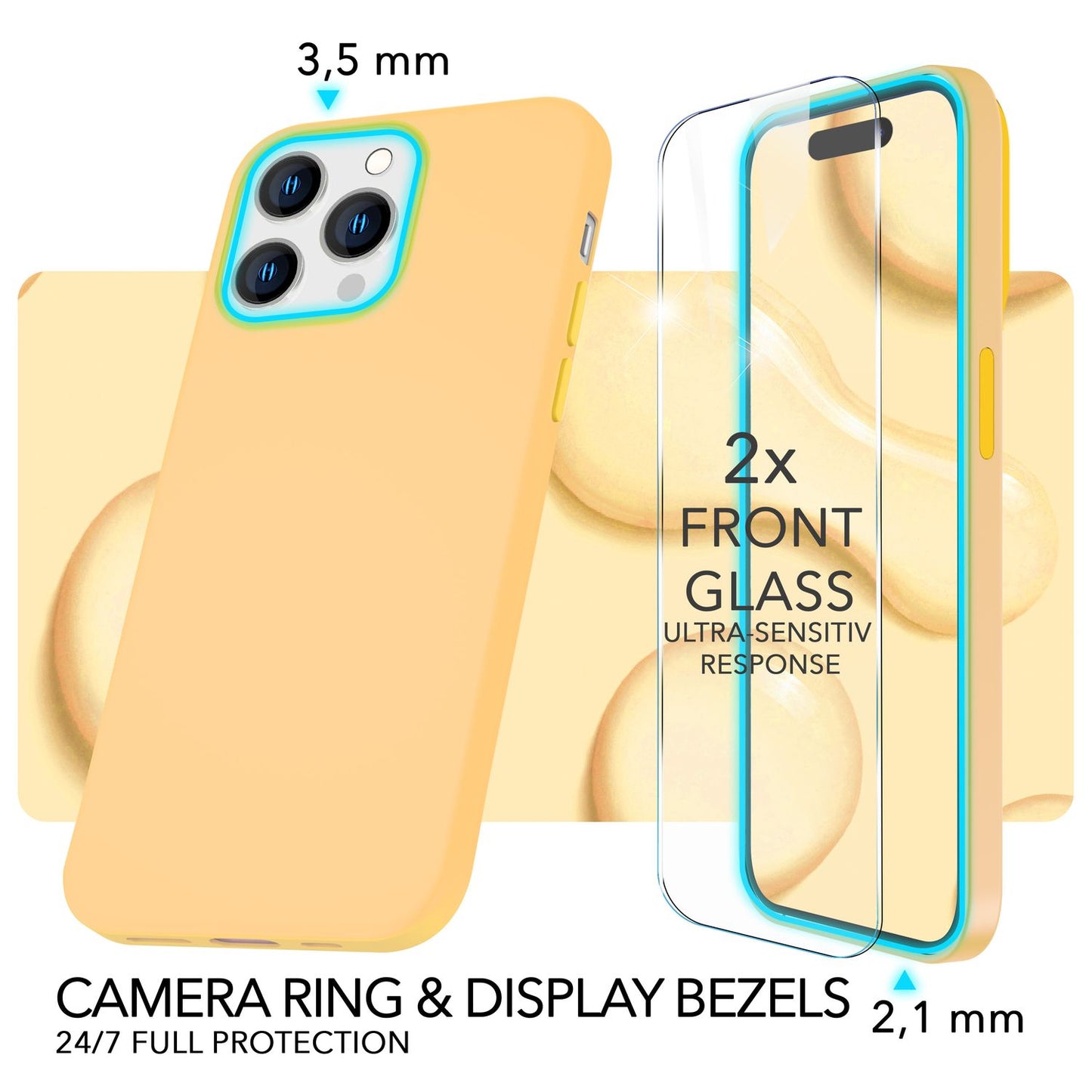 NALIA Magnet Silikonhülle für iPhone 14 Pro – MagSafe kompatibel & Liquid Silicone – SLIQ (Soft-Touch Schutz & Mikrofaser Innen) – Marke aus Berlin