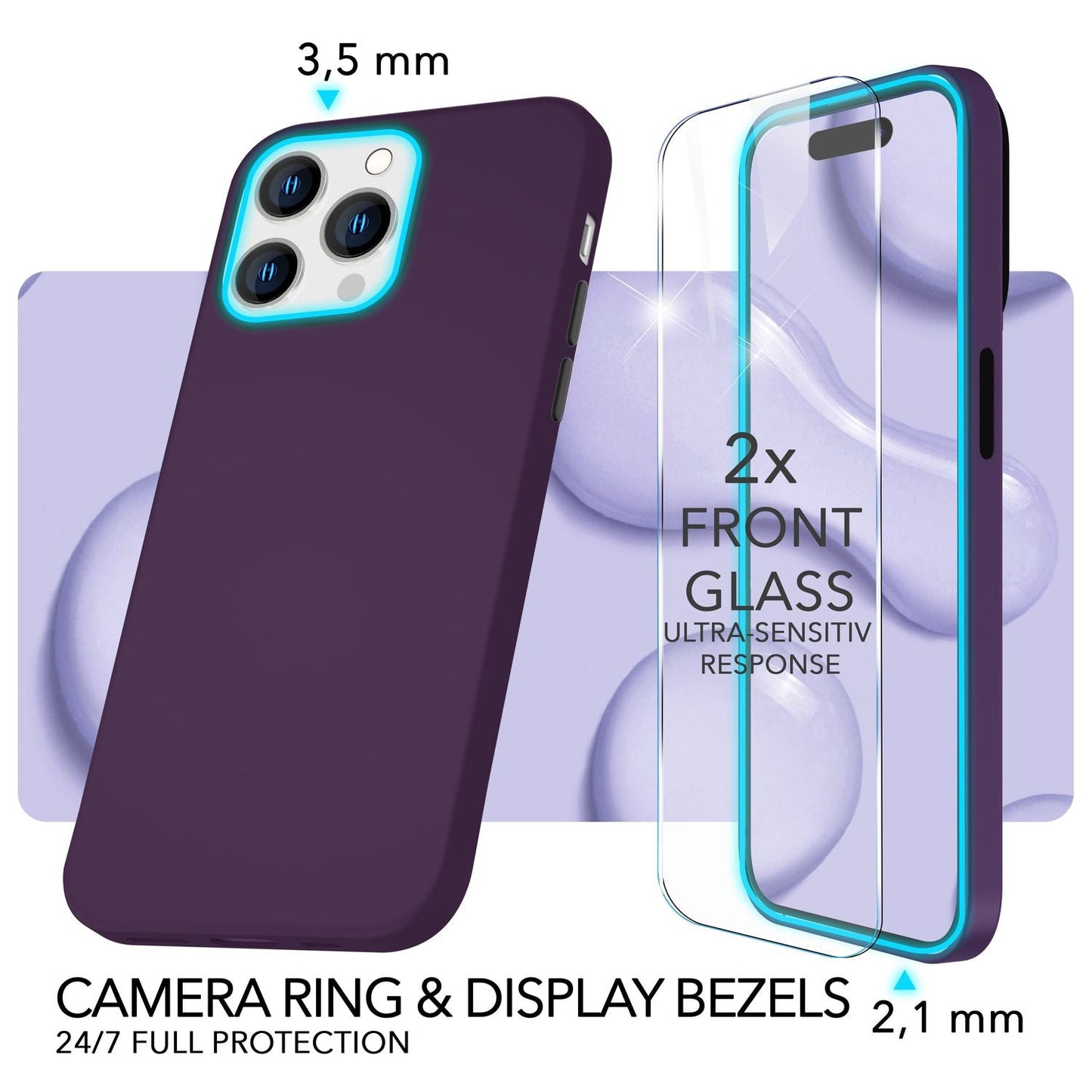 NALIA Magnet Silikonhülle für iPhone 14 Pro Max – MagSafe kompatibel & Liquid Silicone – SLIQ (Soft-Touch Schutz & Mikrofaser Innen) – Marke aus Berlin