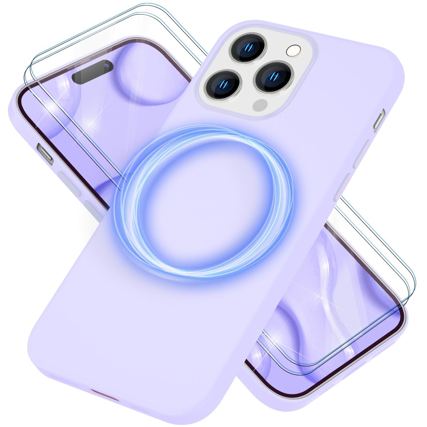 NALIA Magnet Silikonhülle für iPhone 14 Pro Max – MagSafe kompatibel & Liquid Silicone – SLIQ (Soft-Touch Schutz & Mikrofaser Innen) – Marke aus Berlin