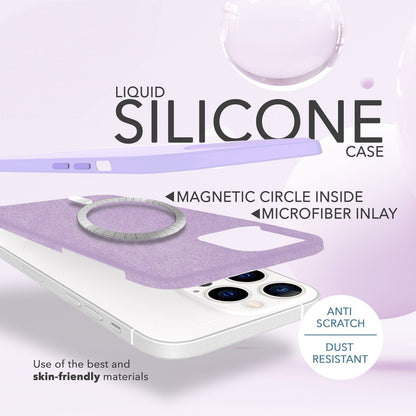 NALIA Magnet Silikonhülle für iPhone 14 Pro Max – MagSafe kompatibel & Liquid Silicone – SLIQ (Soft-Touch Schutz & Mikrofaser Innen) – Marke aus Berlin