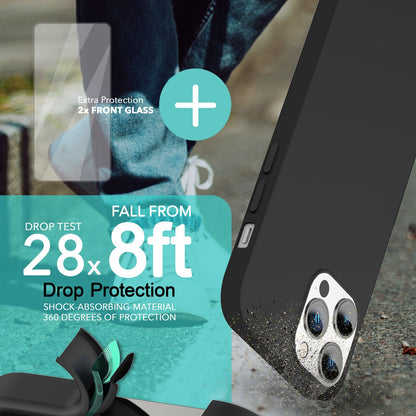 NALIA Magnet Silikonhülle für iPhone 14 Pro Max – MagSafe kompatibel & Liquid Silicone – SLIQ (Soft-Touch Schutz & Mikrofaser Innen) – Marke aus Berlin
