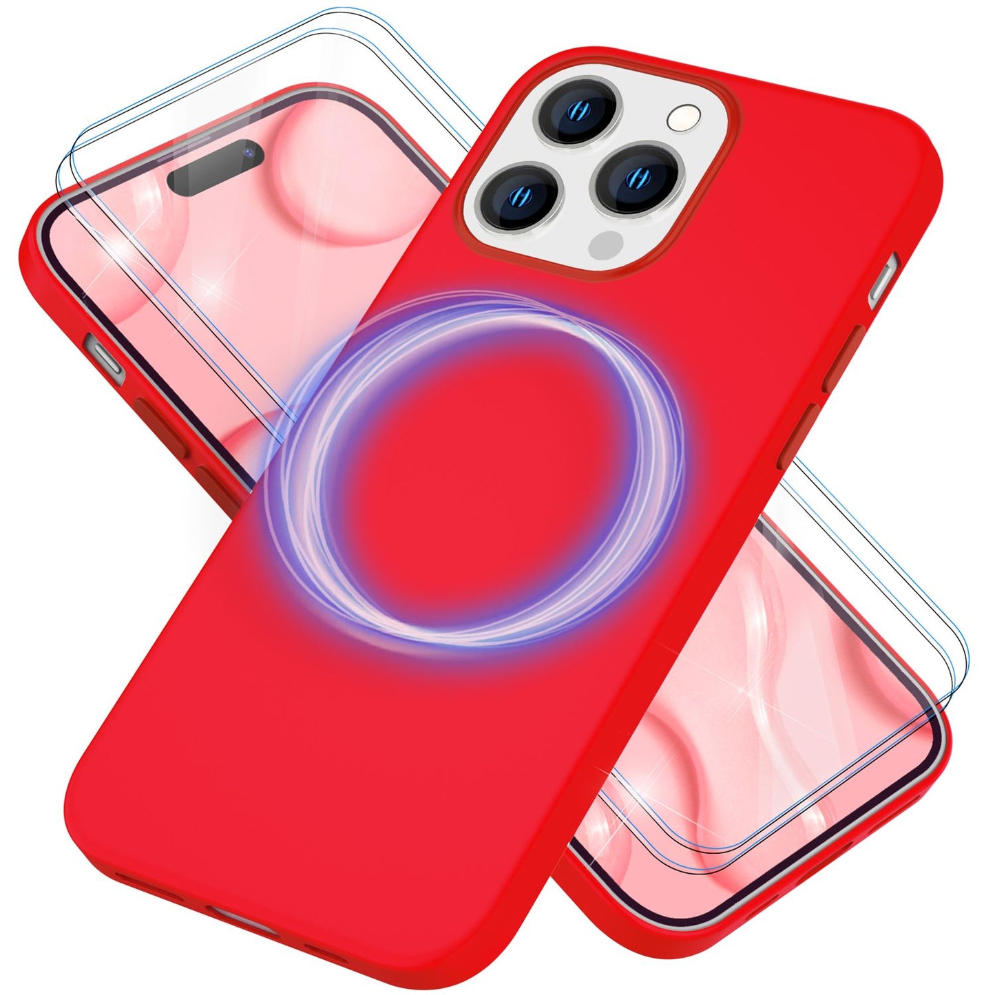 NALIA Magnet Silikonhülle für iPhone 14 Pro Max – MagSafe kompatibel & Liquid Silicone – SLIQ (Soft-Touch Schutz & Mikrofaser Innen) – Marke aus Berlin