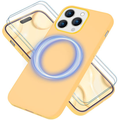NALIA Magnet Silikonhülle für iPhone 14 Pro Max – MagSafe kompatibel & Liquid Silicone – SLIQ (Soft-Touch Schutz & Mikrofaser Innen) – Marke aus Berlin