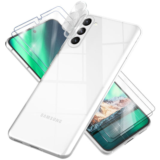 NALIA Transparente Silikonhülle für Samsung Galaxy S23 – Anti-Gelb & Rutschfest – GLAZE (Handyhülle Kristallklar, Schlank & Stoßfest) – Marke aus Berlin