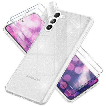 NALIA Glitzerhülle für Samsung Galaxy S23 – Funkelndes Silikon Case – DAZZLIN (Transparent & Stoßfest) – Marke aus Berlin