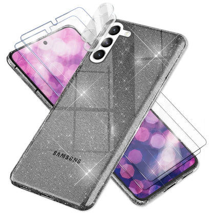NALIA Glitzerhülle für Samsung Galaxy S23 – Funkelndes Silikon Case – DAZZLIN (Transparent & Stoßfest) – Marke aus Berlin