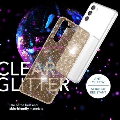 NALIA Glitzerhülle für Samsung Galaxy S23 – Funkelndes Silikon Case – DAZZLIN (Transparent & Stoßfest) – Marke aus Berlin
