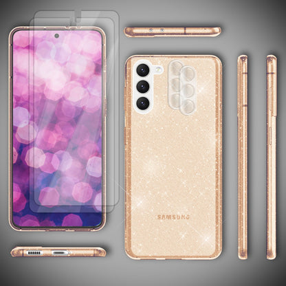 NALIA Glitzerhülle für Samsung Galaxy S23 – Funkelndes Silikon Case – DAZZLIN (Transparent & Stoßfest) – Marke aus Berlin