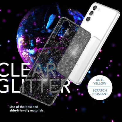 NALIA Glitzerhülle für Samsung Galaxy S23 – Funkelndes Silikon Case – DAZZLIN (Transparent & Stoßfest) – Marke aus Berlin