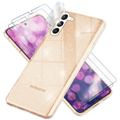 NALIA Glitzerhülle für Samsung Galaxy S23 Plus – Funkelndes Silikon Case – DAZZLIN (Transparent & Stoßfest) – Marke aus Berlin
