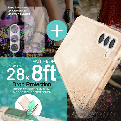 NALIA Glitzerhülle für Samsung Galaxy S23 Plus – Funkelndes Silikon Case – DAZZLIN (Transparent & Stoßfest) – Marke aus Berlin