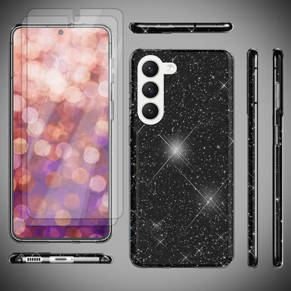 NALIA Glitzerhülle für Samsung Galaxy S23 – Funkelnder Glitzer-Look & Grip – SHINEPOP (Silikon Case) – Marke aus Berlin
