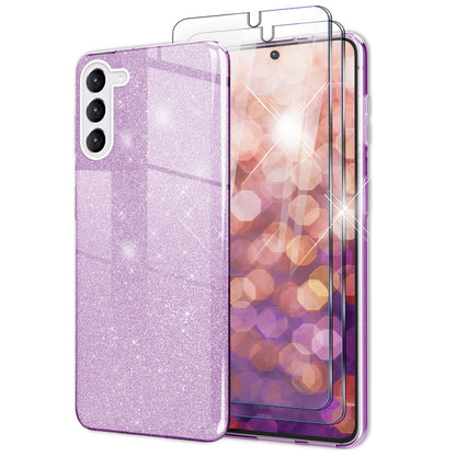 NALIA Glitzerhülle für Samsung Galaxy S23 – Funkelnder Glitzer-Look & Grip – SHINEPOP (Silikon Case) – Marke aus Berlin