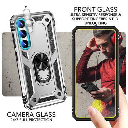 NALIA Panzerhülle für Samsung Galaxy S23 Plus – Ring-Ständer 360° & Magnet-Halterung Kompatibel – RINGDEFEND (Stoßfestes Outdoor Case) – Marke aus Berlin