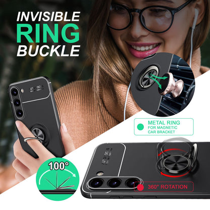 NALIA Ringhülle für Samsung Galaxy S23 – Ring-Ständer 360° & für Magnet-Halter – GRIP360 (Mattiertes Silikon Case) – Marke aus Berlin