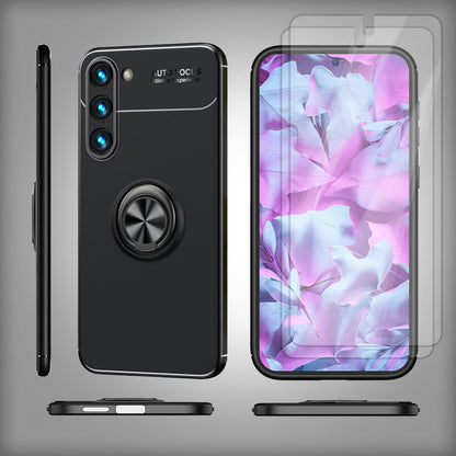 NALIA Ringhülle für Samsung Galaxy S23 Plus – Ring-Ständer 360° & für Magnet-Halter – GRIP360 (Mattiertes Silikon Case) – Marke aus Berlin