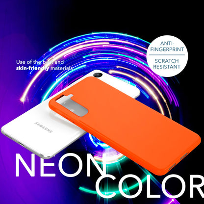 NALIA Neon Silikonhülle für Samsung Galaxy S23 – Soft-Touch & Signal-Neon – NEONSHOCK (Matte Schutzhülle) – Marke aus Berlin
