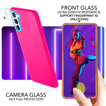 NALIA Neon Silikonhülle für Samsung Galaxy S23 – Soft-Touch & Signal-Neon – NEONSHOCK (Matte Schutzhülle) – Marke aus Berlin