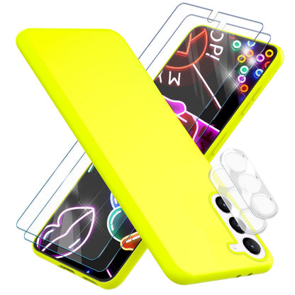 NALIA Neon Silikonhülle für Samsung Galaxy S23 – Soft-Touch & Signal-Neon – NEONSHOCK (Matte Schutzhülle) – Marke aus Berlin